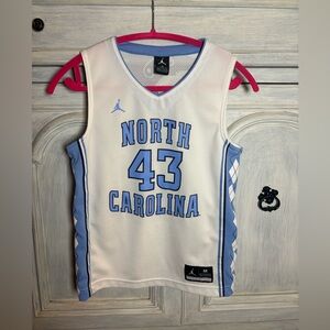Jordan Youth North Carolina Tar Heels White Replica Basketball Jersey #43 McAdoo